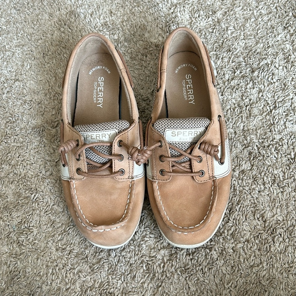 Tan Sperry shoes
